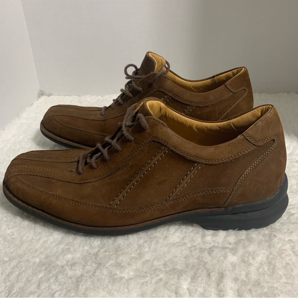 JOHNSTON & MURPHY Men's 9M Brown Suede Leather Split Toe Bicycle Lace Up‎ Shoes